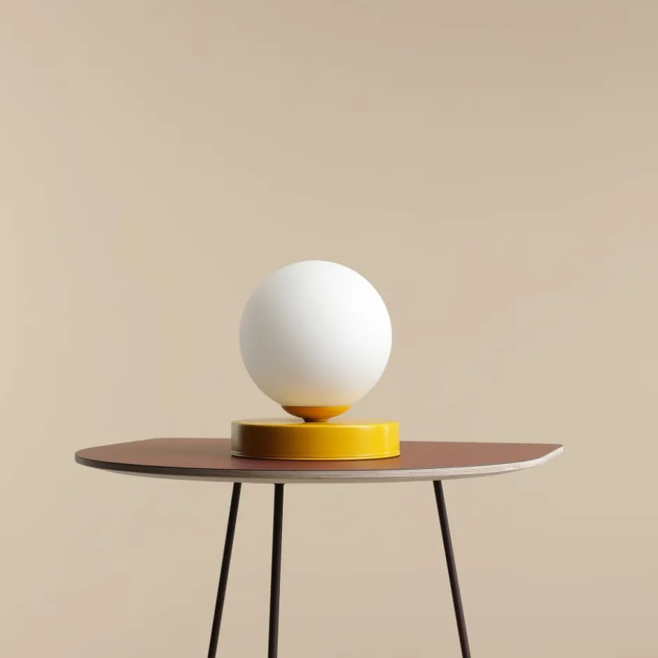 Aldex Ball bordlampe, gul, Ø17 cm