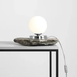 Aldex Ball bordlampe, krom, Ø17 cm