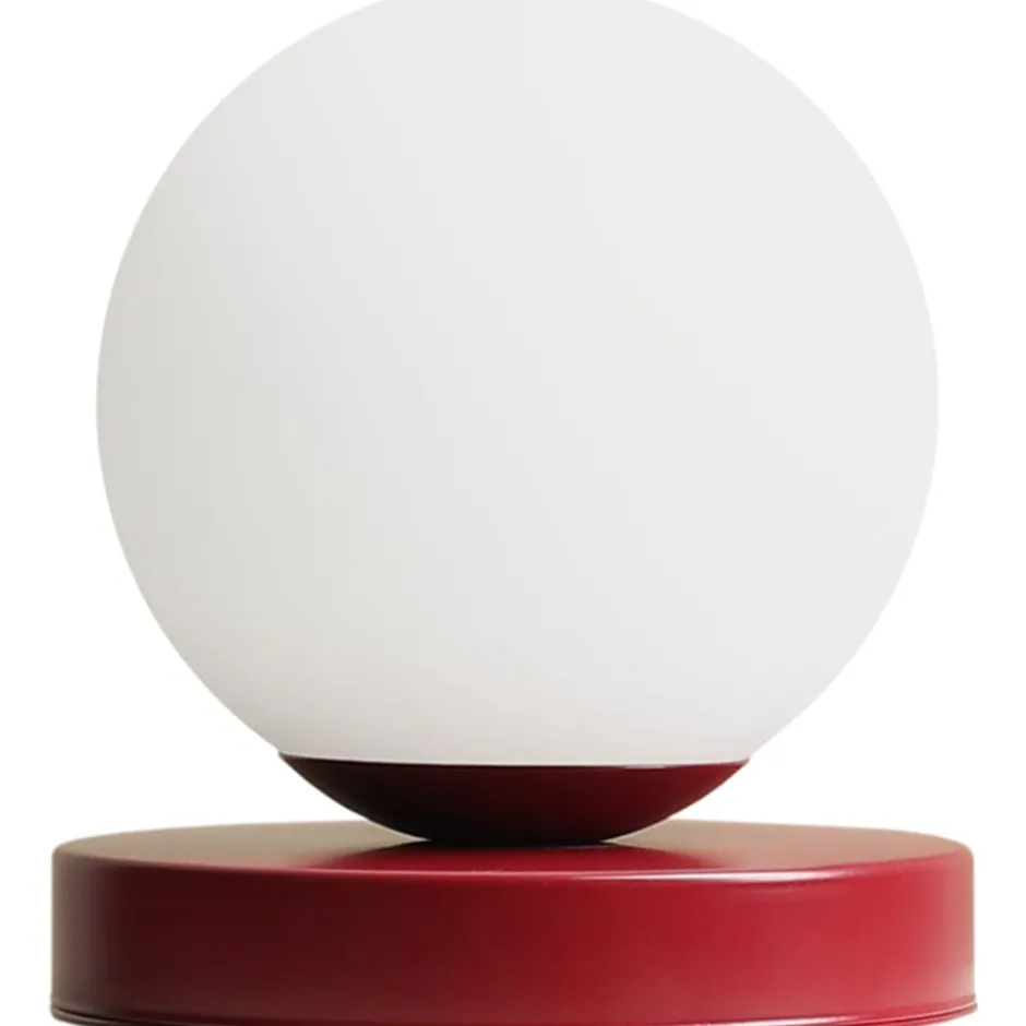 Aldex Ball bordlampe, rød, Ø17 cm