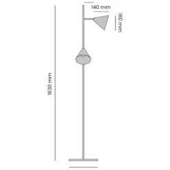 Aldex Form 2 gulvlampe, hvid