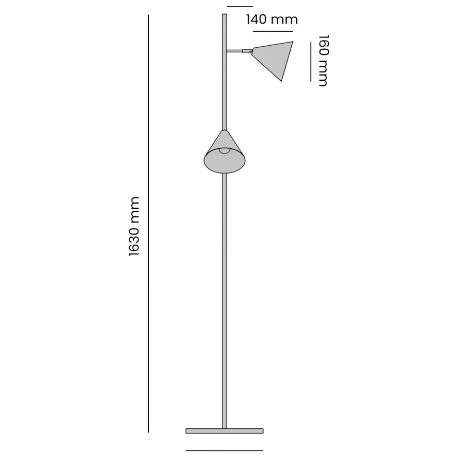 Aldex Form 2 gulvlampe, hvid