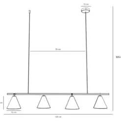 Aldex Form 4 langbordspendel, rød