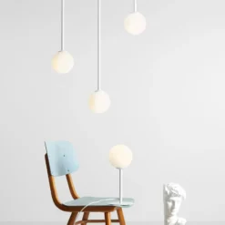 Aldex Pinne loftlampe, hvid, 67 cm