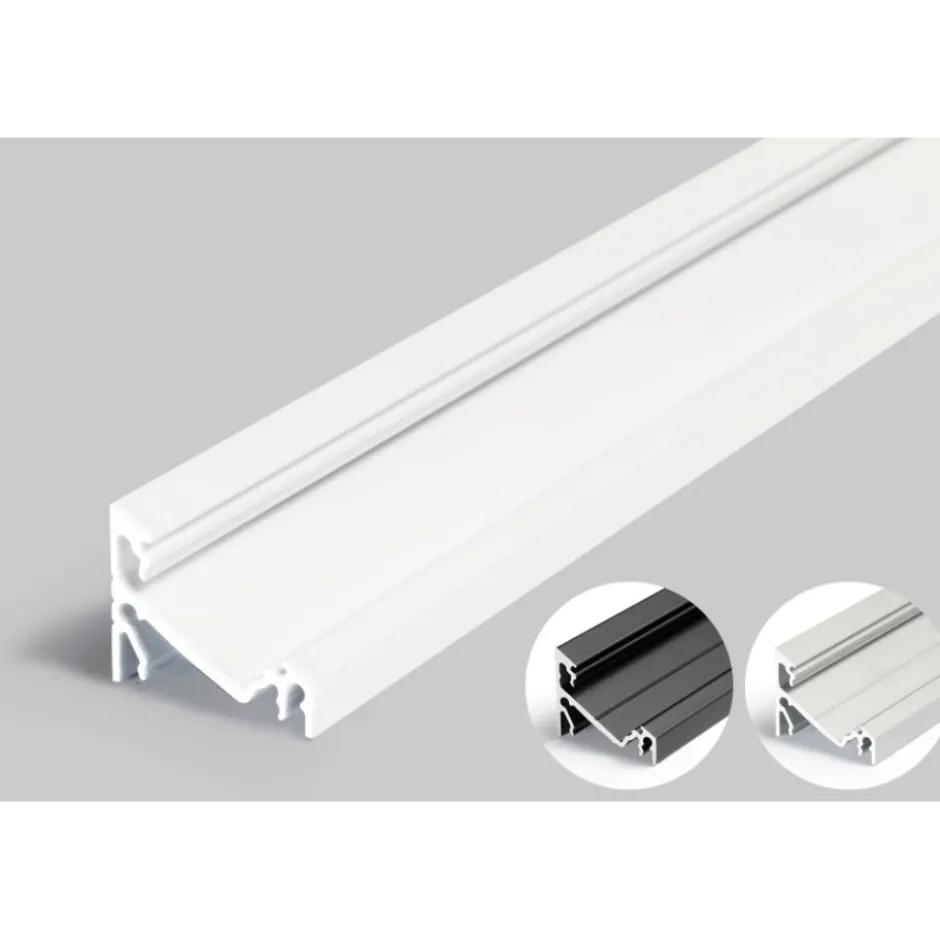 All-Light LED skinne, vinklet, hvid