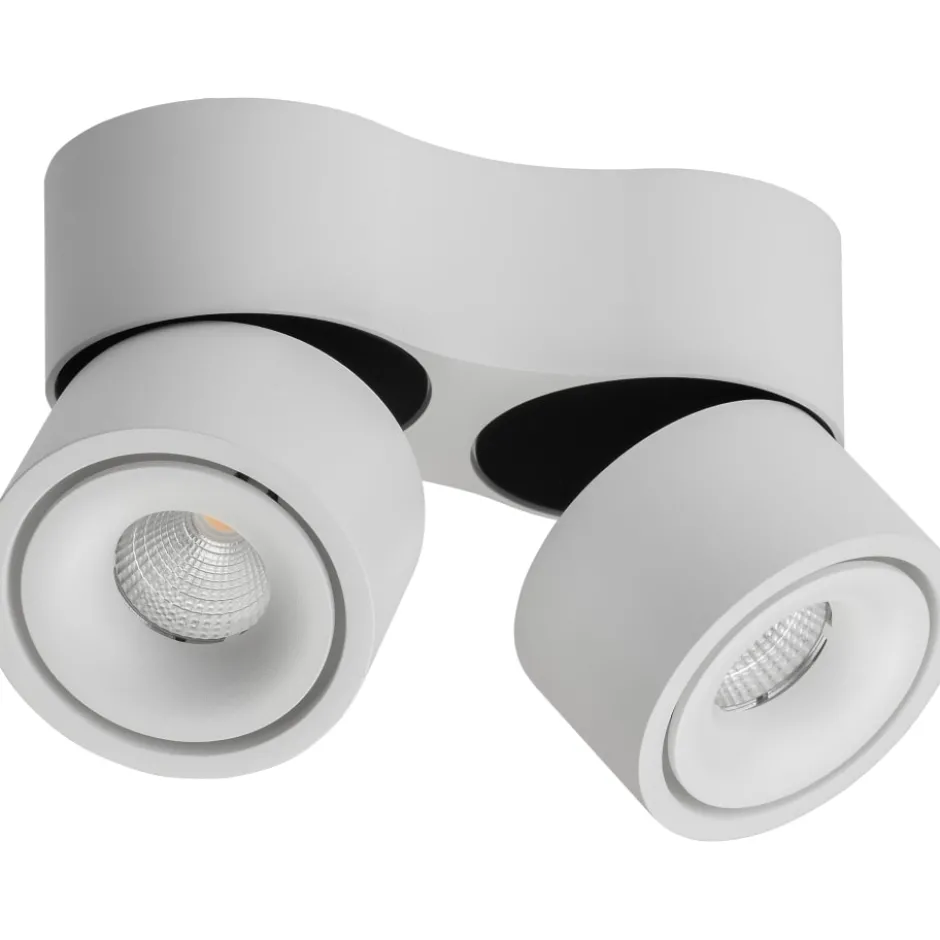 Antidark Easy Mini Double spotlampe, sideudgang, hvid