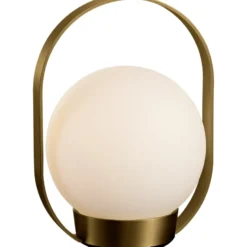 Antidark Palla genopladelig bordlampe, poleret messing