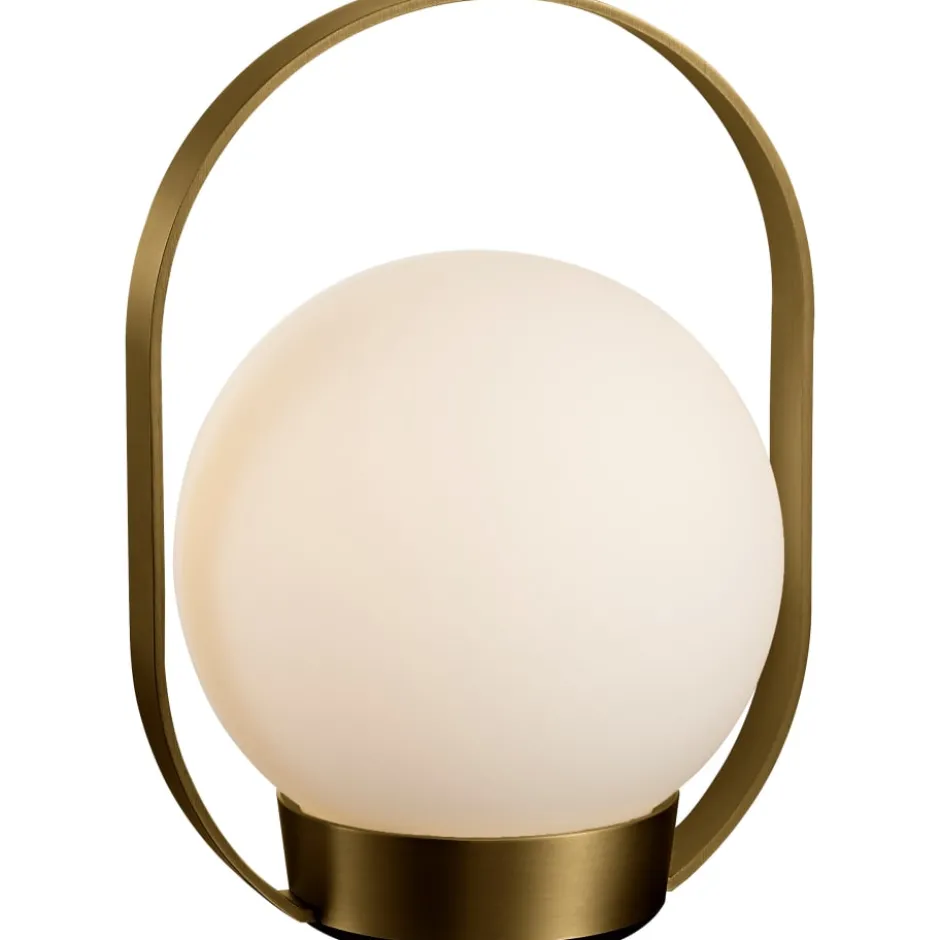 Antidark Palla genopladelig bordlampe, poleret messing