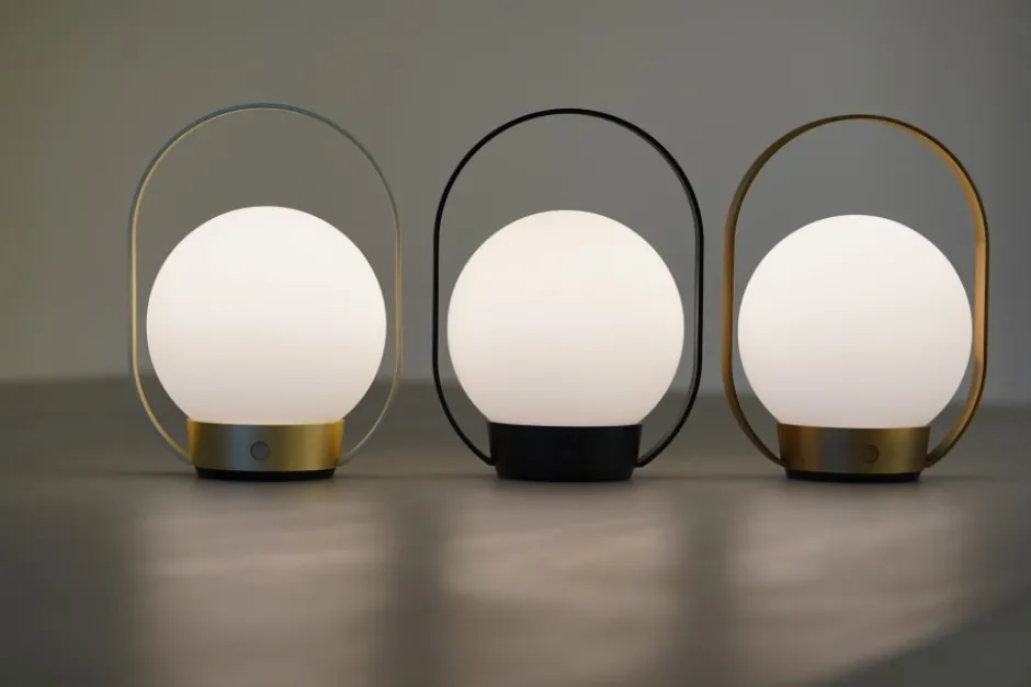Antidark Palla genopladelig bordlampe, sort