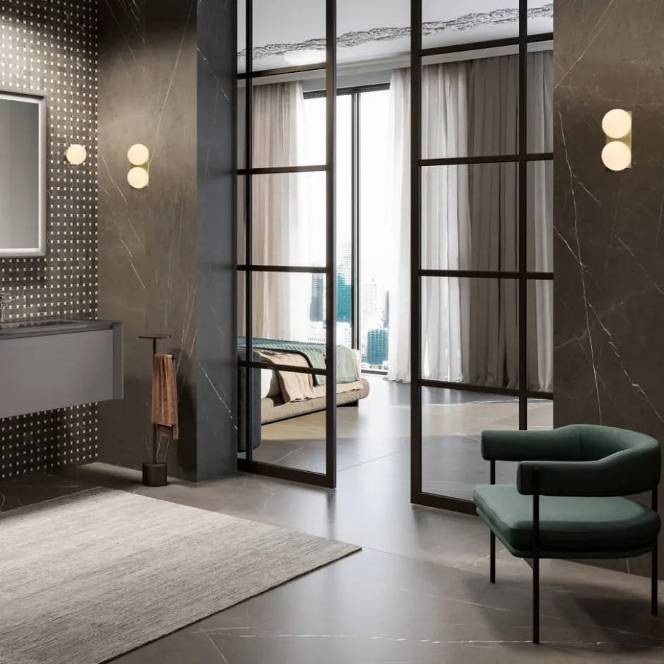 Antidark Palla væg- og loftlampe, messing, stor model