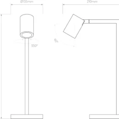Astro Ascoli Desk bordlampe, aluminium
