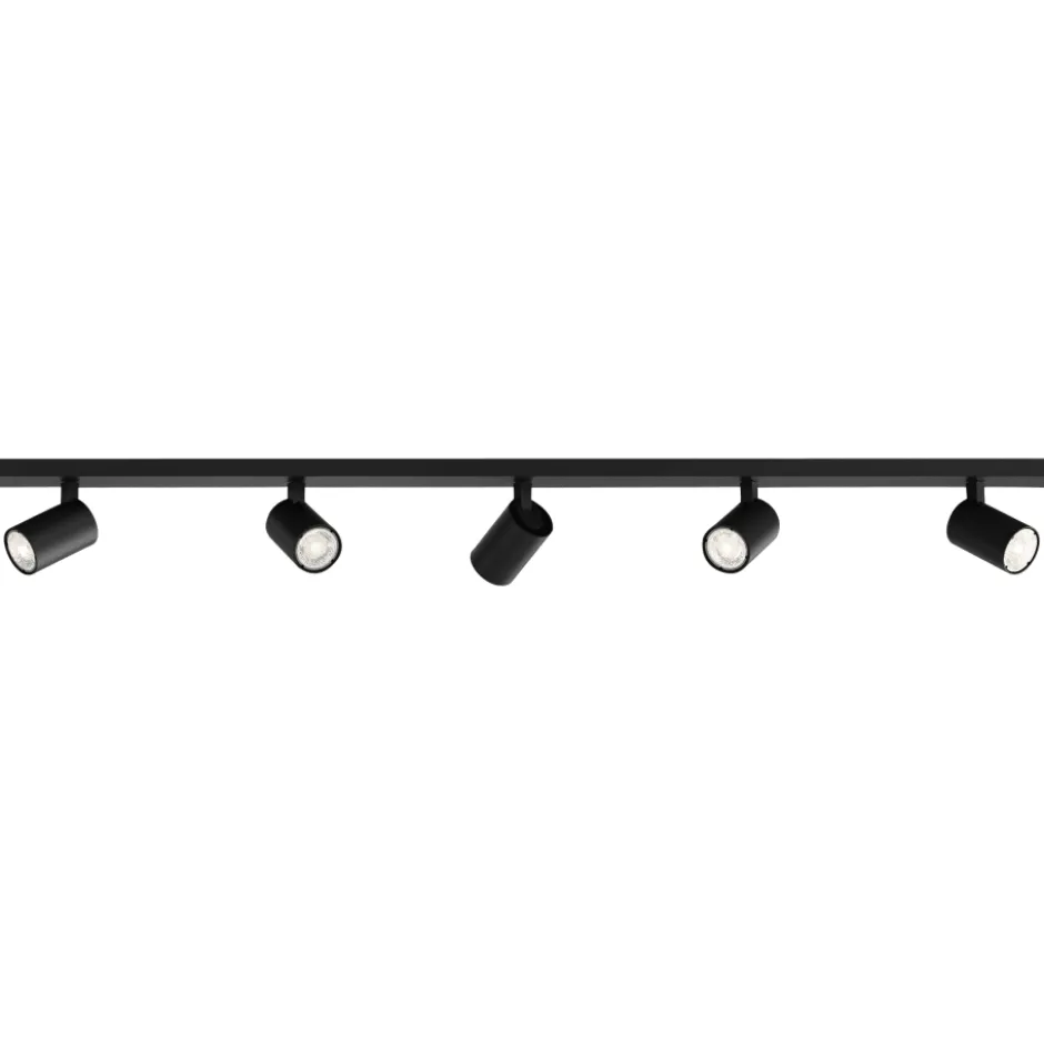 Astro Ascoli Five spotlampe, 5 spots, sort