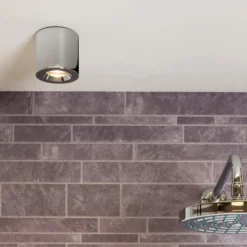 Astro Kos II udendørs loftlampe, krom