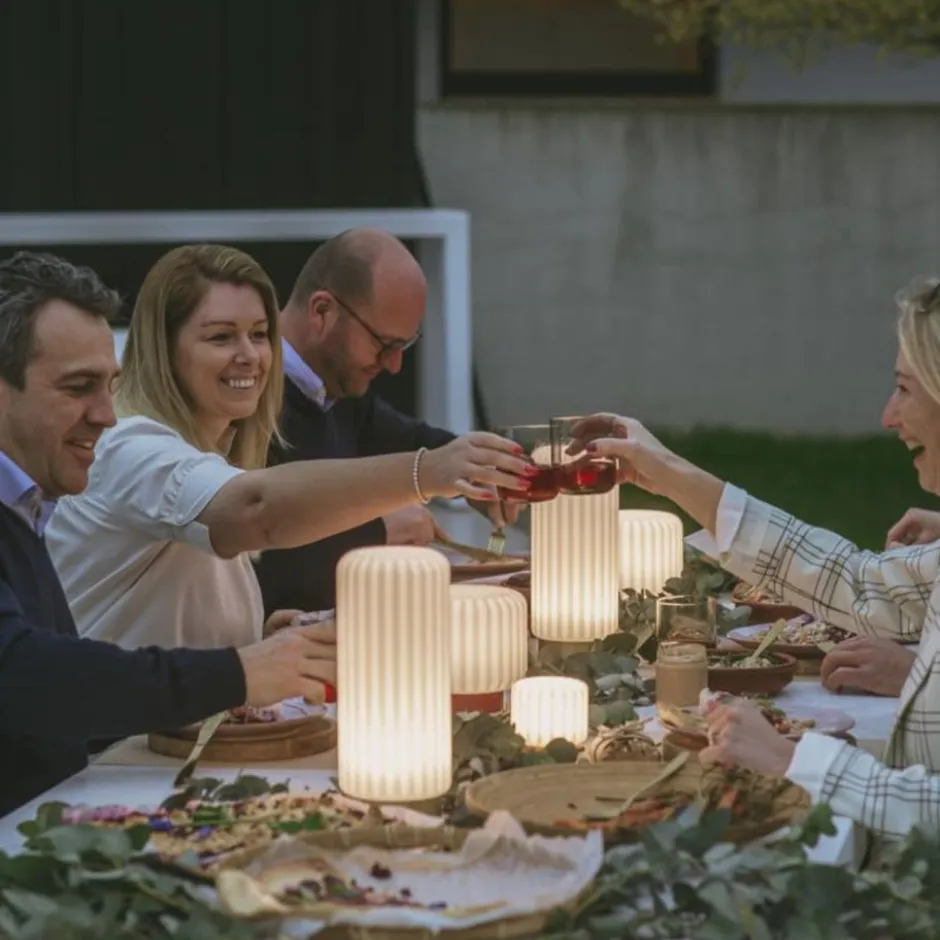 Atelier Pierre Dentelles genopladelig bordlampe, 3 stk, guld