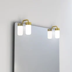 Dansani Lyra spejllampe, messing