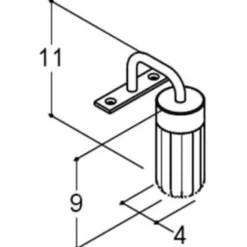 Dansani Lyra spejllampe, messing