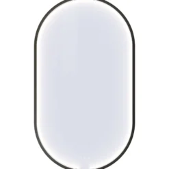 Dansani You Moon spejl med lys, 105x60 cm, sort