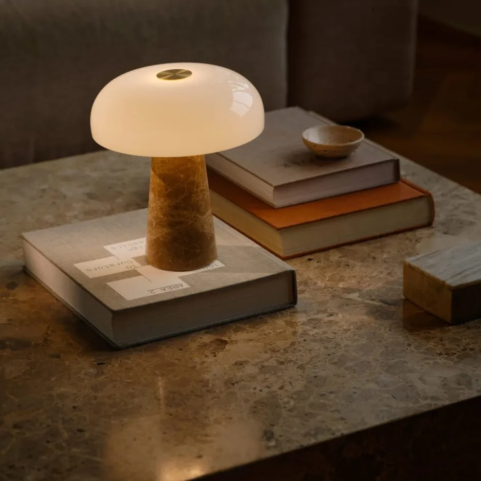 Dftp Glossy Mini bordlampe, brun