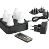 Duni genopladelige LED indsats, farvet lys, 4 stk.