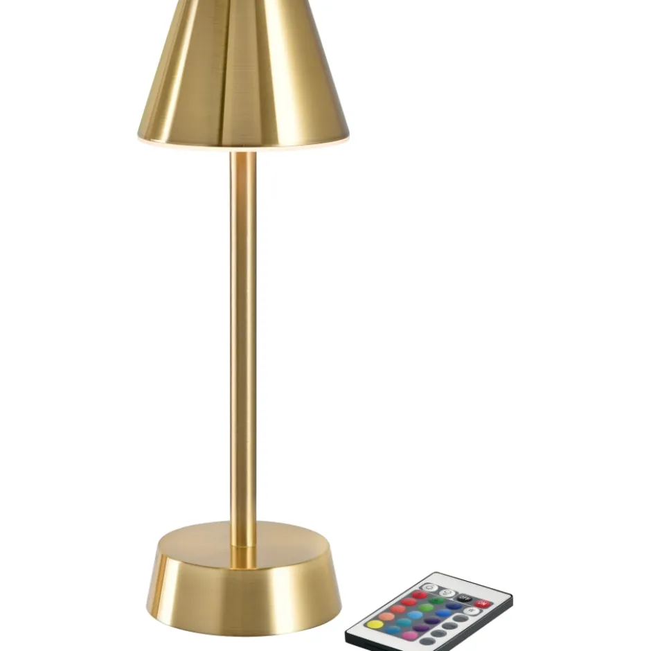 Duni Zelda genopladelig bordlampe, messing