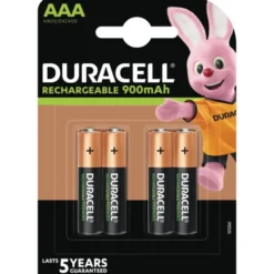 Duracell AAA genopladelige batterier, 4 stk.