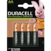Duracell AA genopladelige batterier, 4 stk.