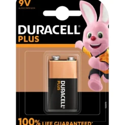 Duracell Plus 9V batteri, 1 stk.