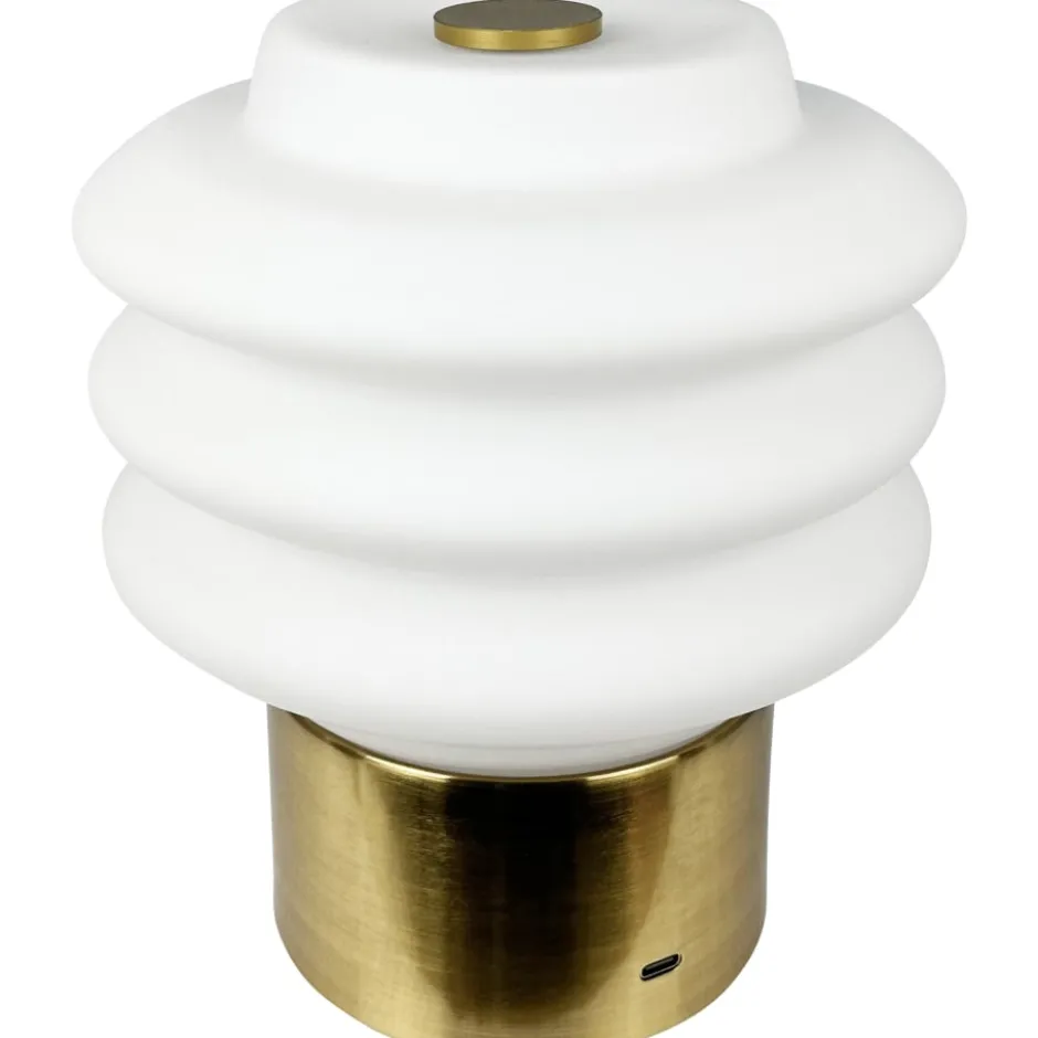 Dyberg Larsen Diva genopladelig bordlampe, messing