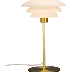 Dyberg Larsen DL20 bordlampe, messing/opal