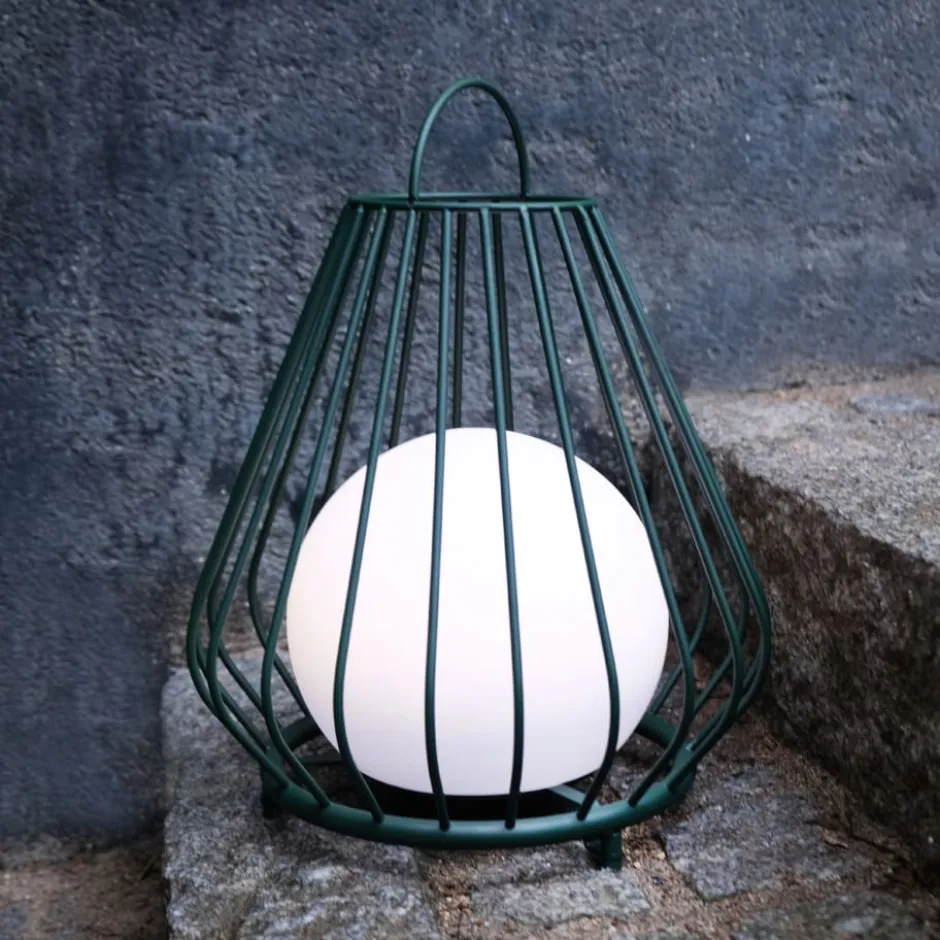 Dyberg Larsen Evesham solcelle lanterne, grøn, 38 cm