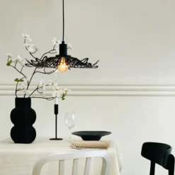 Dyberg Larsen Flora pendel, sort, Ø40 cm