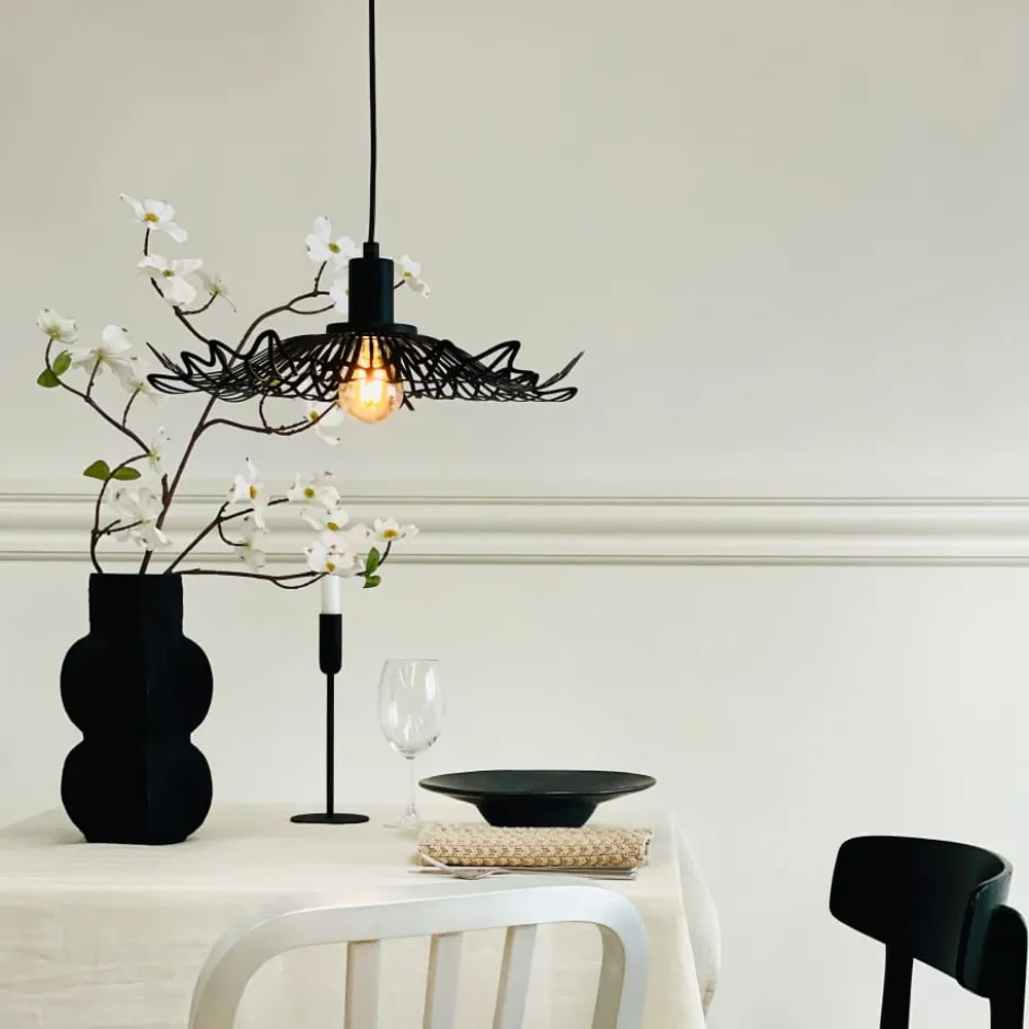 Dyberg Larsen Flora pendel, sort, Ø40 cm