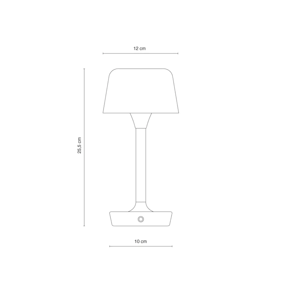 Dyberg Larsen Flow genopladelig bordlampe, beige