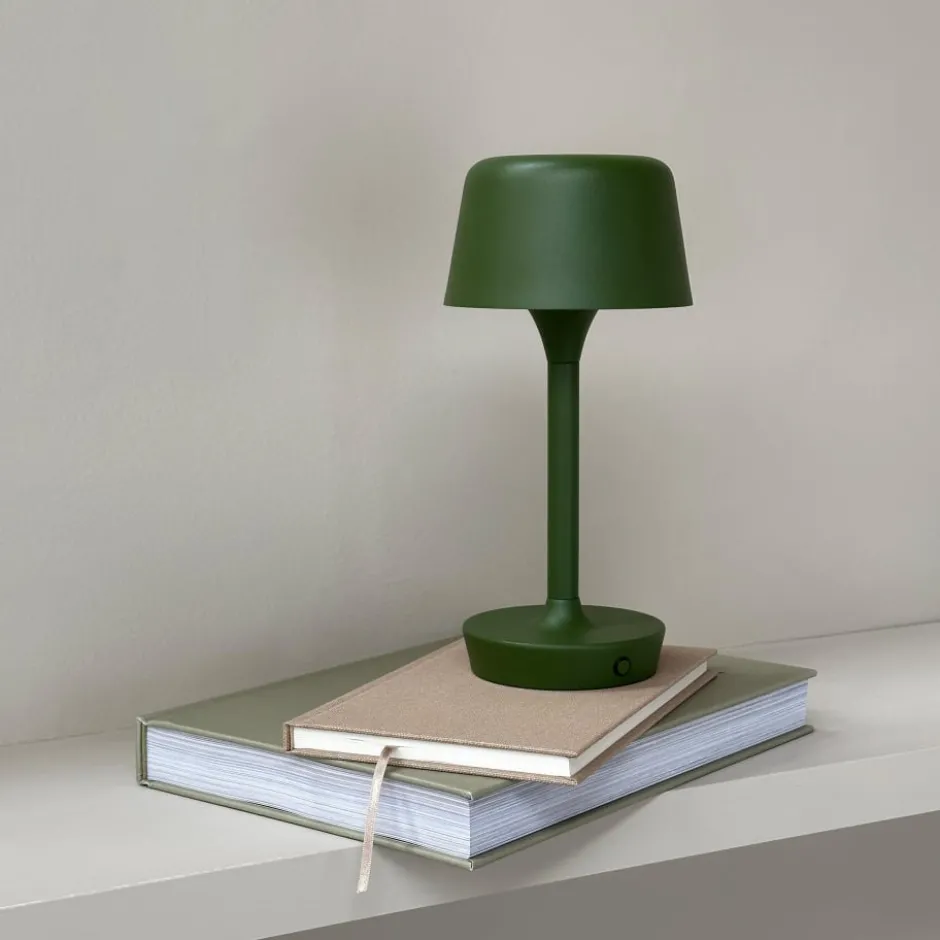 Dyberg Larsen Flow genopladelig bordlampe, grøn