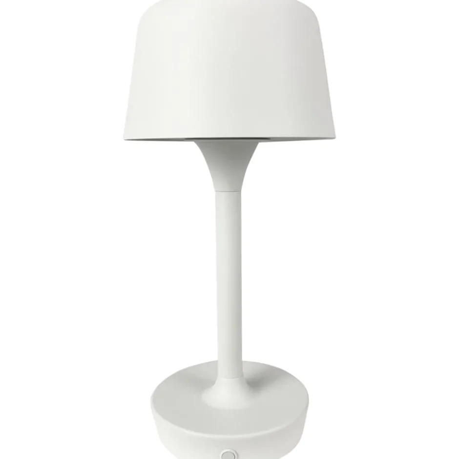 Dyberg Larsen Flow genopladelig bordlampe, hvid