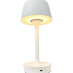 Dyberg Larsen Flow genopladelig bordlampe, hvid