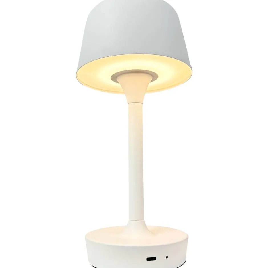 Dyberg Larsen Flow genopladelig bordlampe, hvid