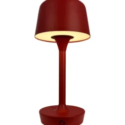 Dyberg Larsen Flow genopladelig bordlampe, rød