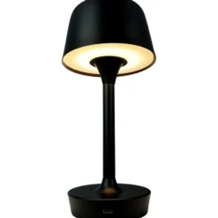 Dyberg Larsen Flow genopladelig bordlampe, sort