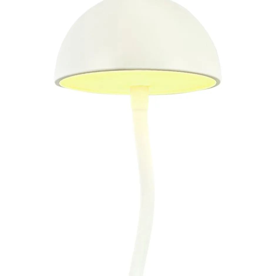 Dyberg Larsen Fonzy genopladelig bordlampe, hvid