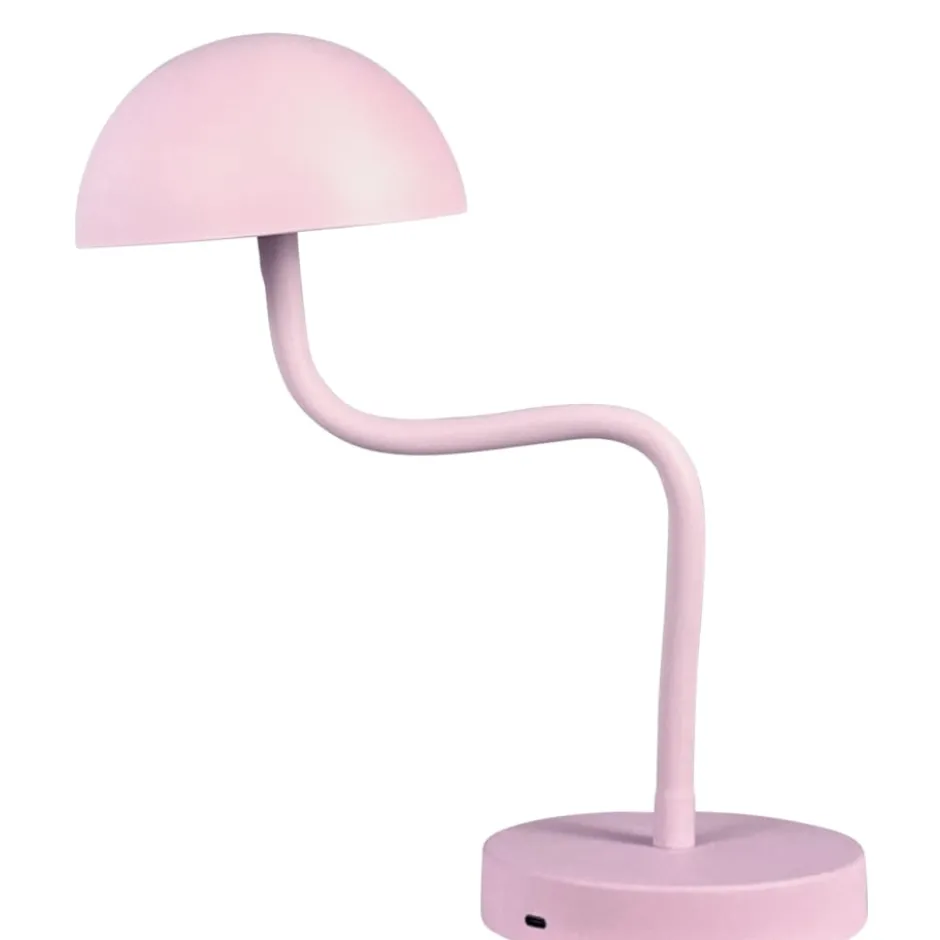 Dyberg Larsen Fonzy genopladelig bordlampe, lyserød