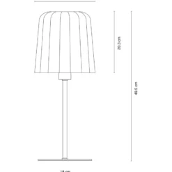 Dyberg Larsen Gry bordlampe, rød