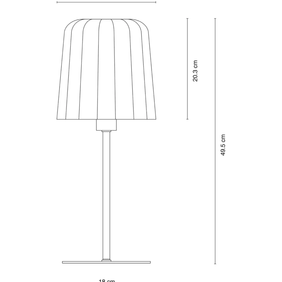 Dyberg Larsen Gry bordlampe, rød