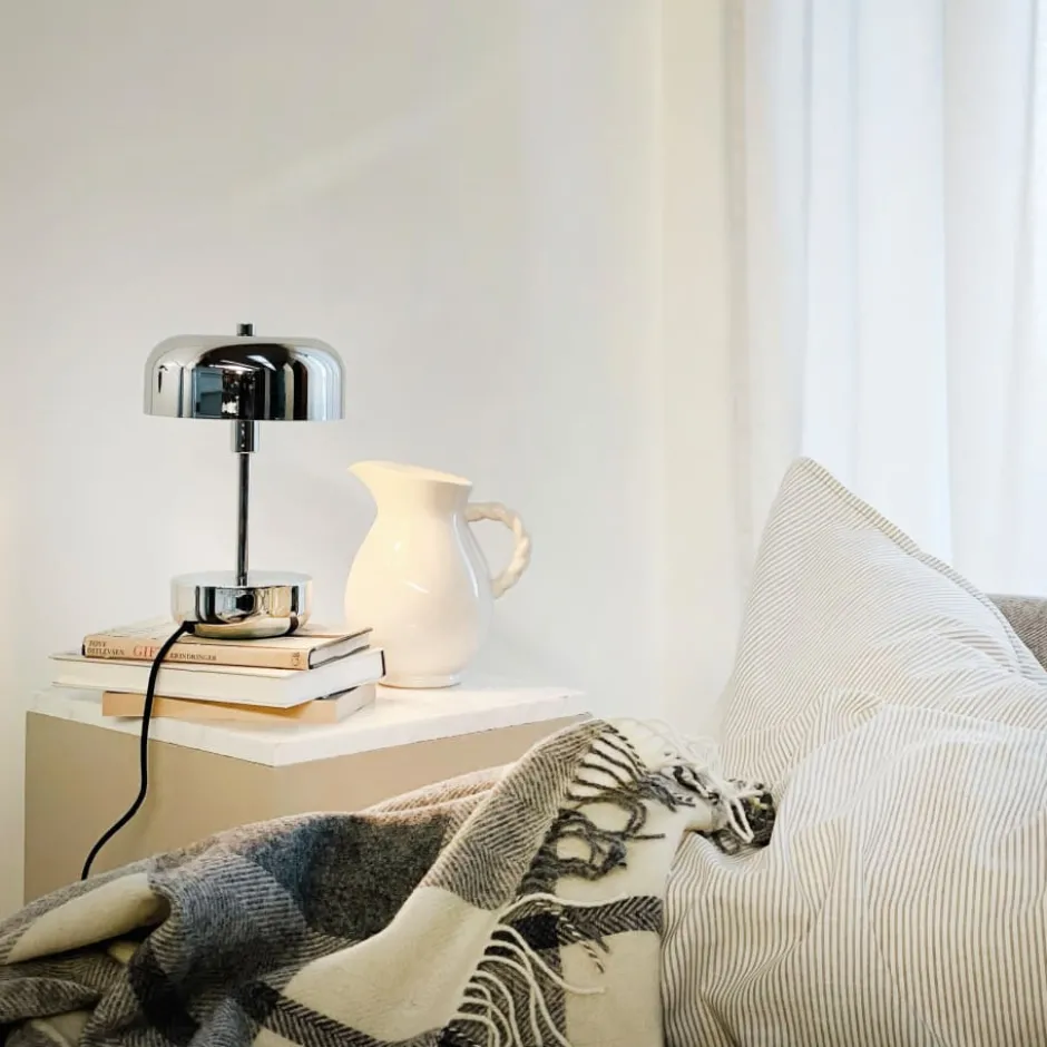 Dyberg Larsen Haipot bordlampe, krom