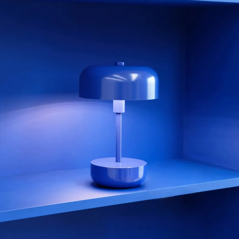 Dyberg Larsen Haipot genopladelig bordlampe, blå
