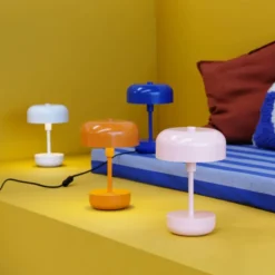 Dyberg Larsen Haipot genopladelig bordlampe, orange