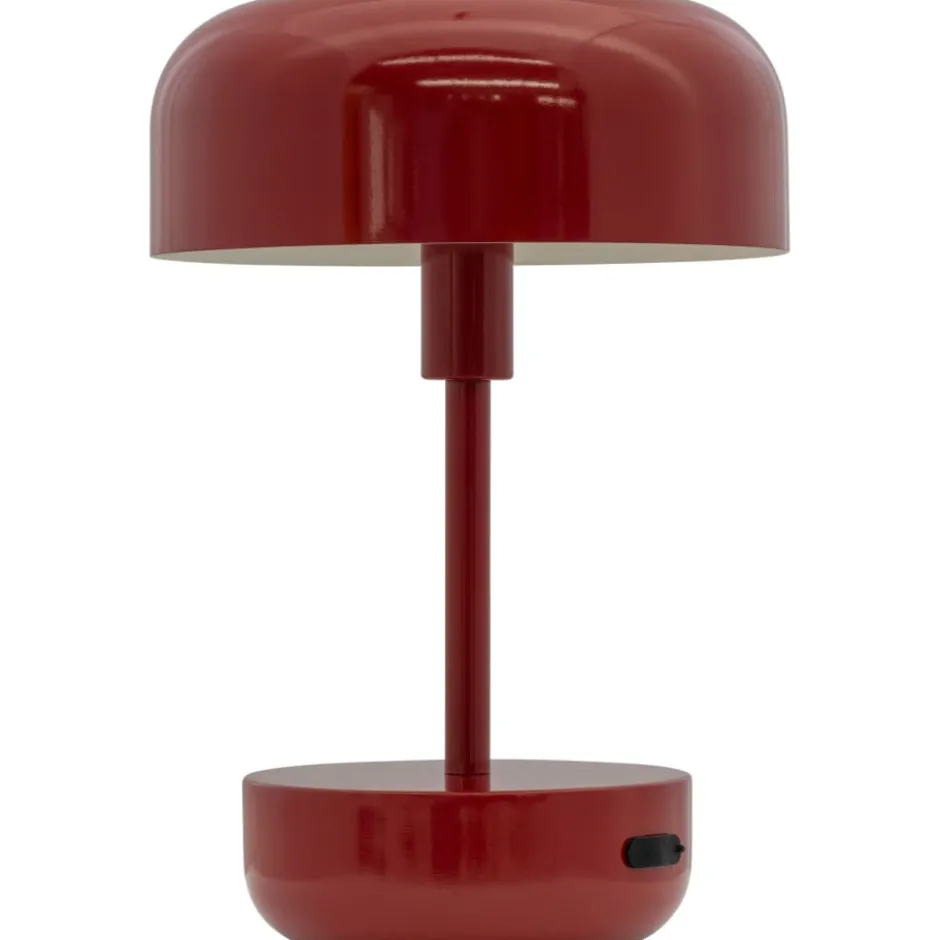 Dyberg Larsen Haipot genopladelig bordlampe, rød