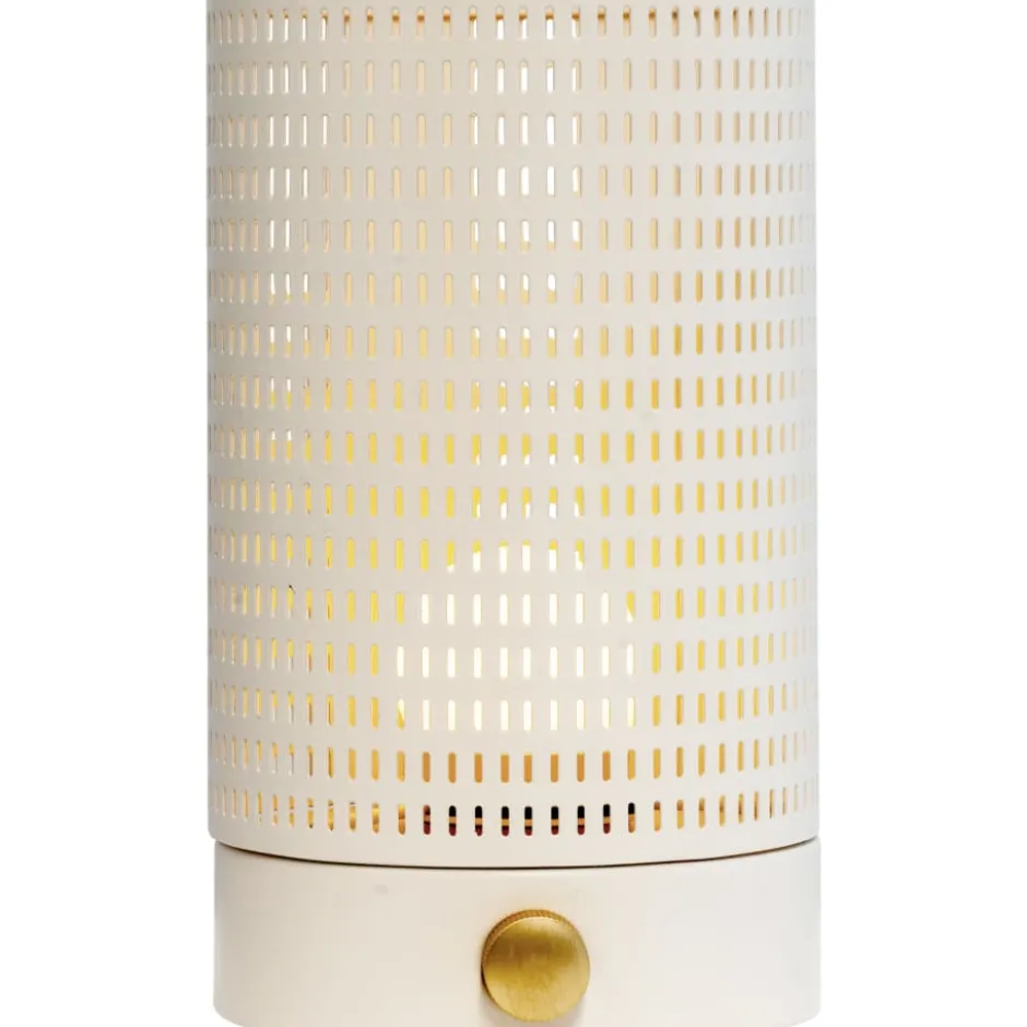 Dyberg Larsen Mesh genopladelig bordlampe, hvid