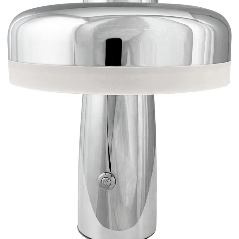 Dyberg Larsen Porter genopladelig bordlampe, krom