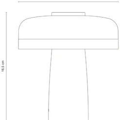 Dyberg Larsen Porter genopladelig bordlampe, krom