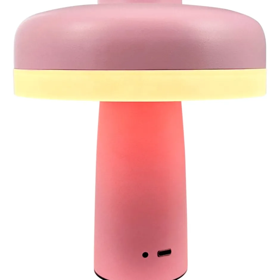Dyberg Larsen Porter genopladelig bordlampe, lyserød
